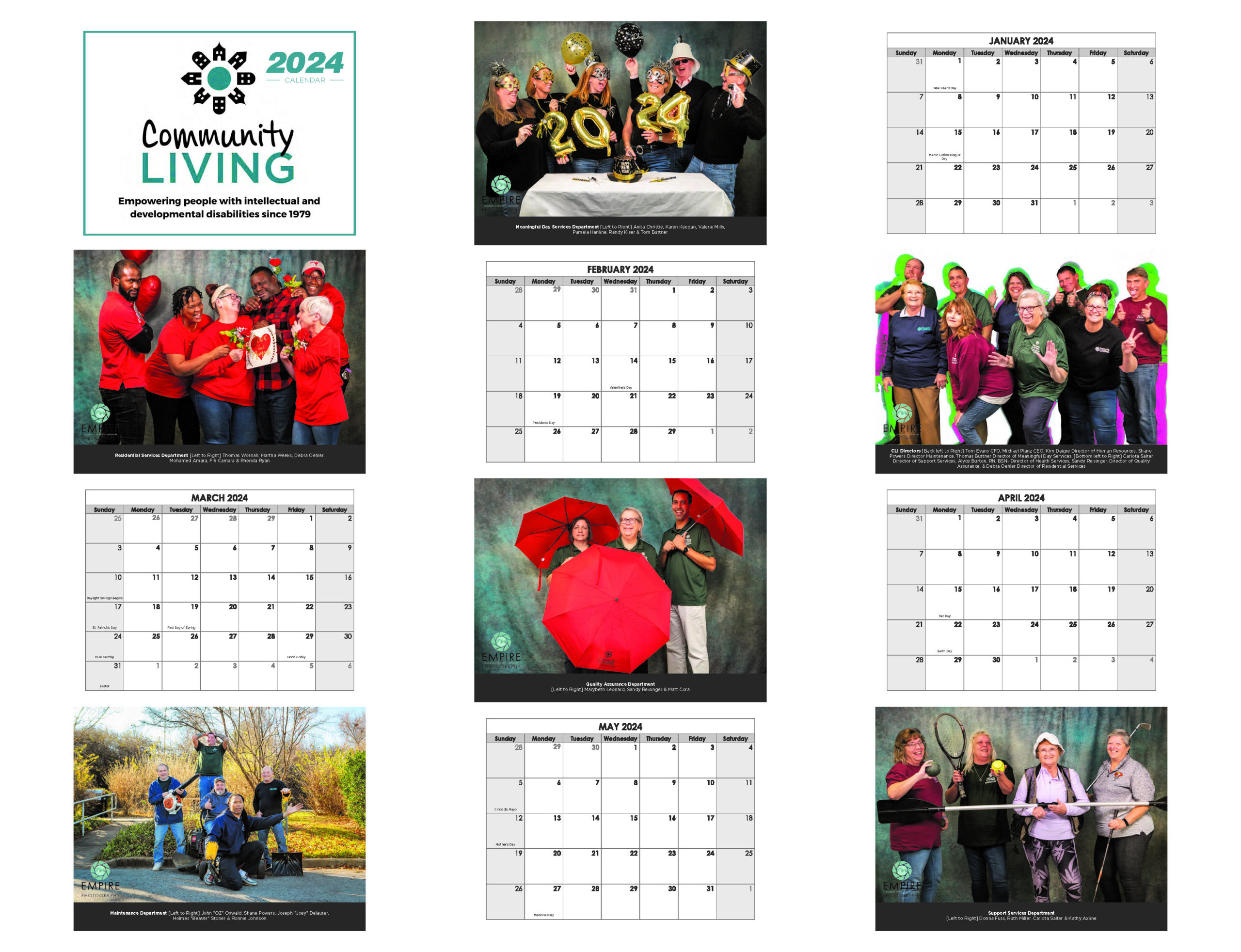 2024 Community Living Calendar